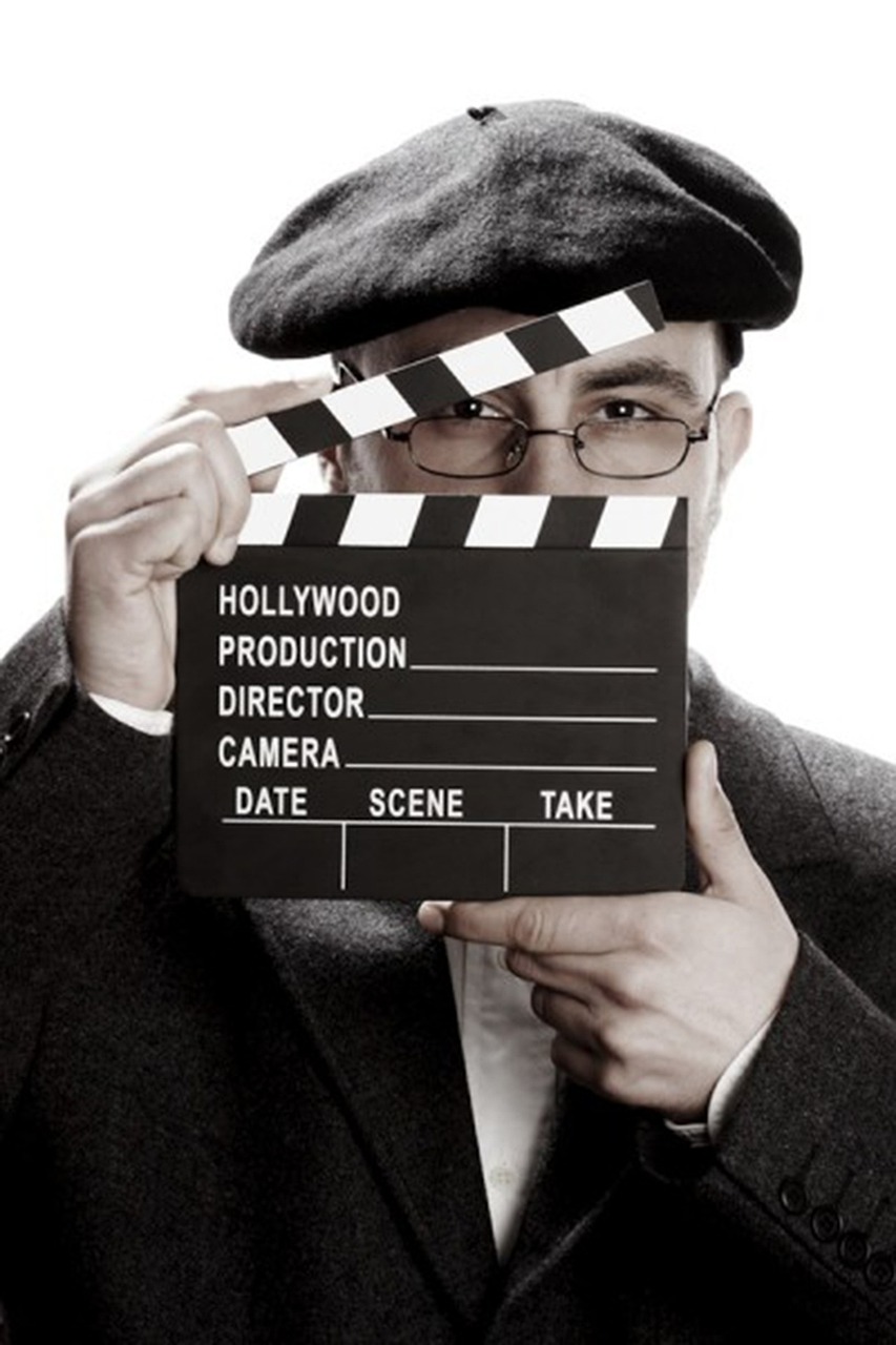 director with clapboard